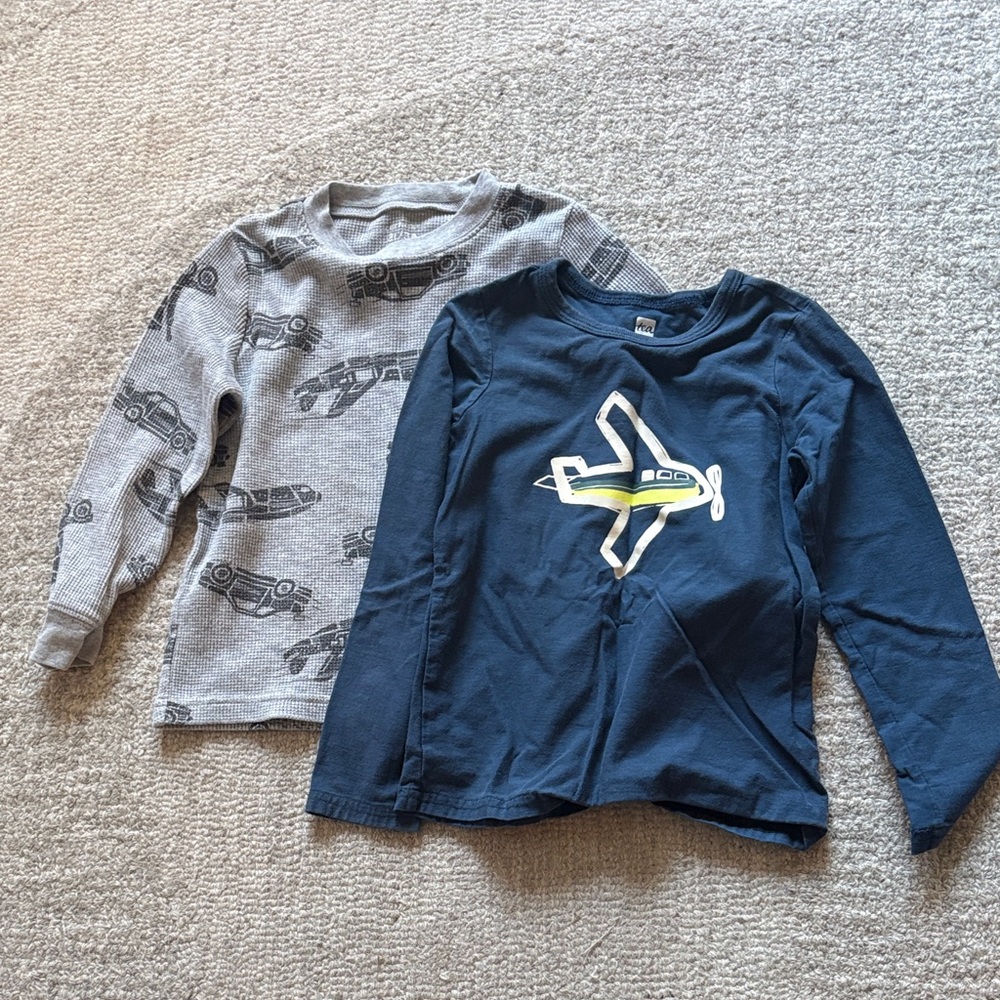 Tea Collection and Carter’s Long Sleeve Shirts - Car and Plane Designs